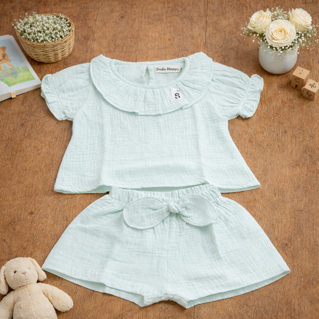 Dedehappy Setelan Baju Anak Perempuan Anti Iritasi Cotton Muslin Premium - Gambar 6