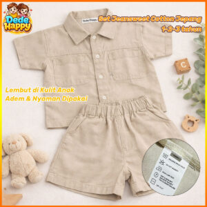 Dedehappy Setelan Baju Anak Laki Laki Denim Jeansweet Cotton Jepang